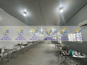 CẢI TẠO BẾP ĂN CÔNG TY KẾT CẤU THÉP MTSC THĂNG LONG BẰNG TẤM PANEL EPS